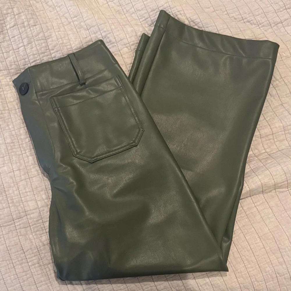 The Colette Faux Leather Crop Wide-leg pants by Maeve - Picture 2 of 2